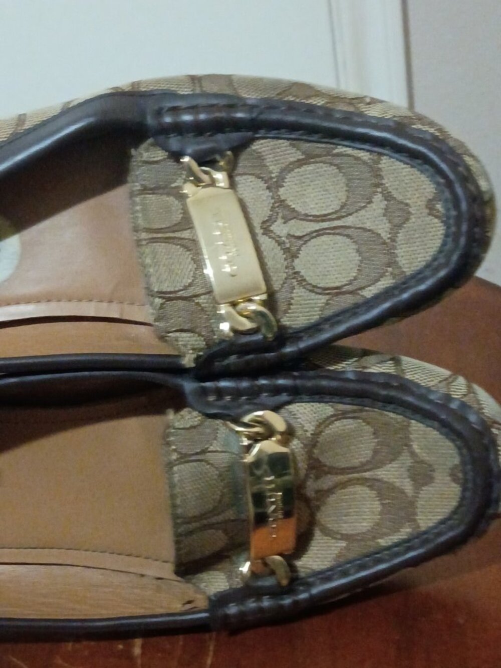 Coach Women's Olive A01918 Brown Monogram Print Slip-On Loafer Flats Size 7.5B - Picture 12 of 12